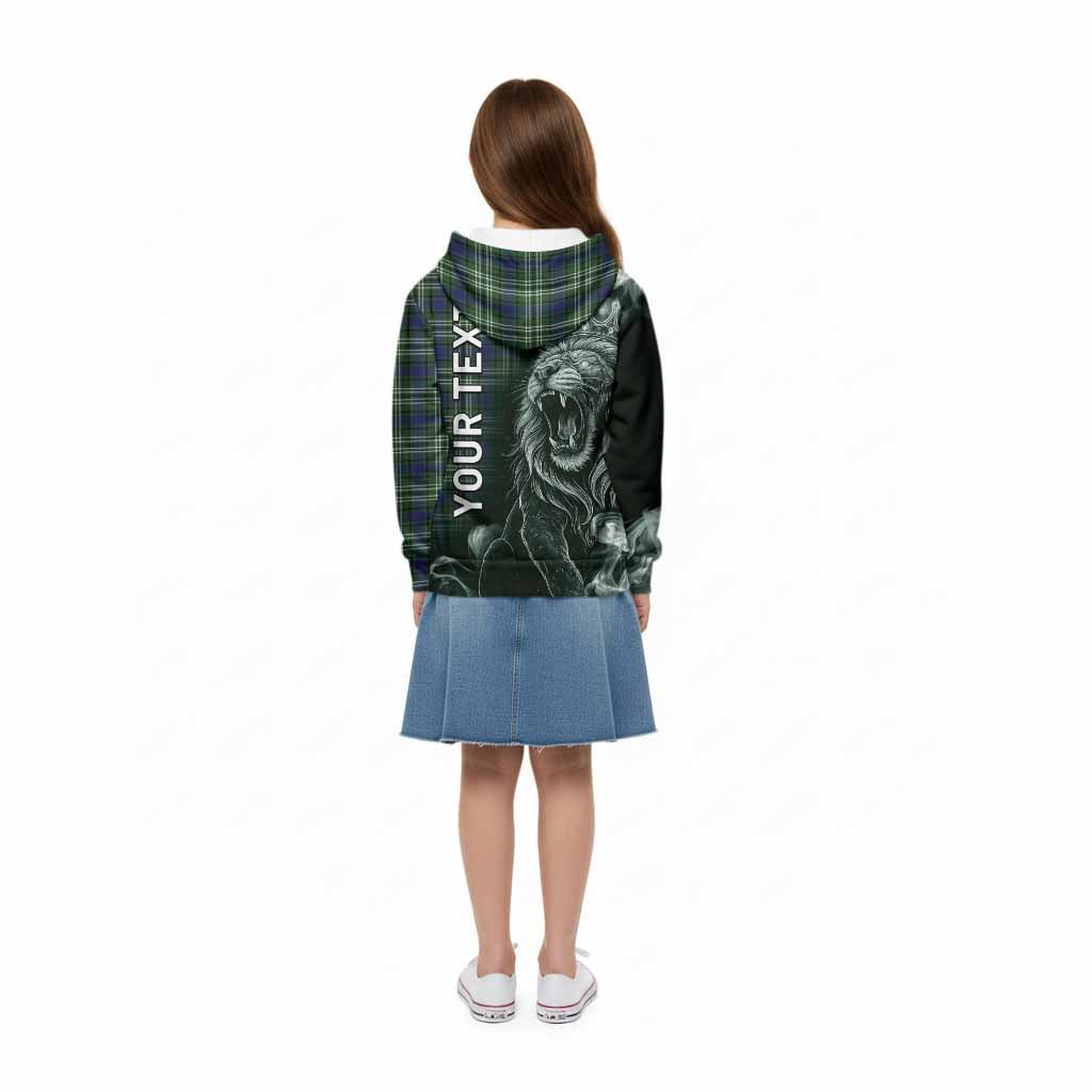 Learmonth Tartan Kid Hoodie Roaring Lion Heritage