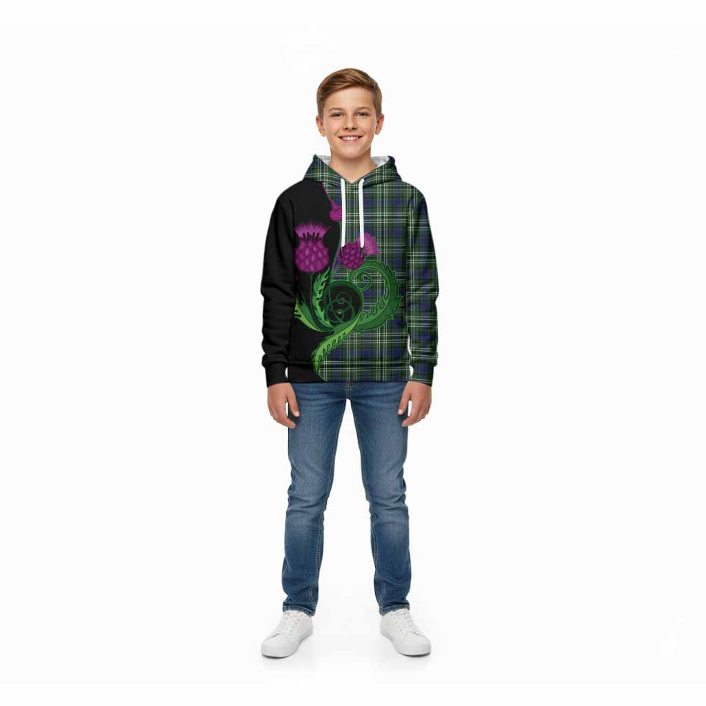 Learmonth Tartan Kid Hoodie Traditional Scottish Thistle
