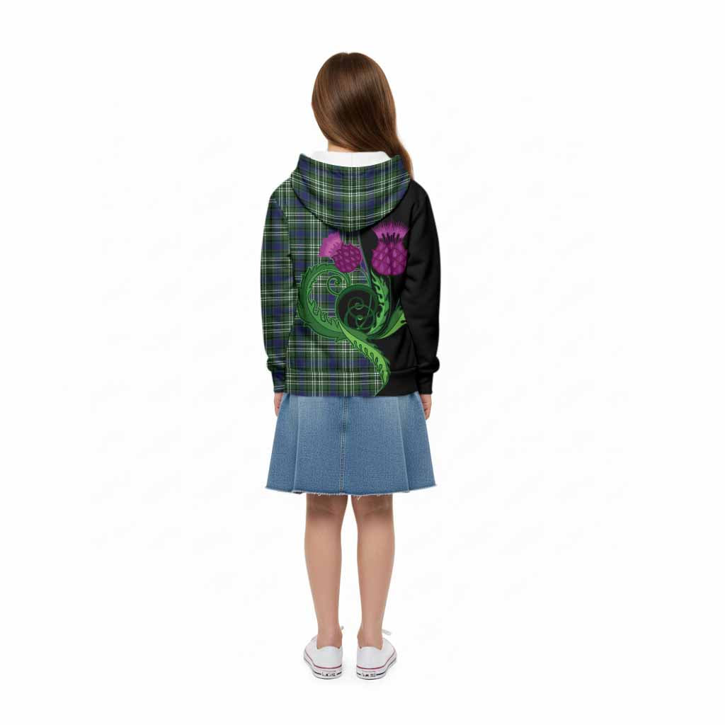 Learmonth Tartan Kid Hoodie Traditional Scottish Thistle
