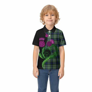 Learmonth Tartan Kid Polo Shirt Traditional Scottish Thistle