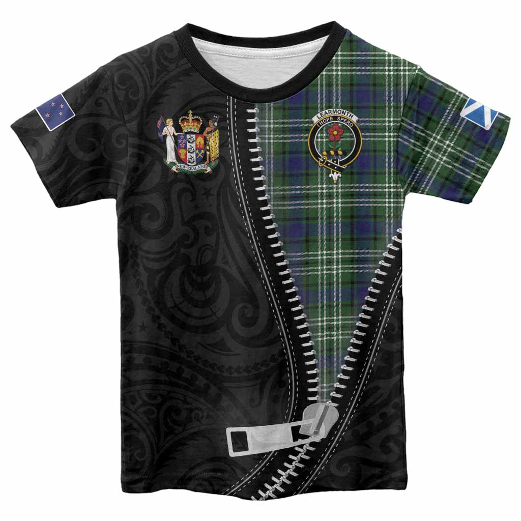 Learmonth Tartan Kid T-shirt New Zealand Pattern Unique Zipper Stylized