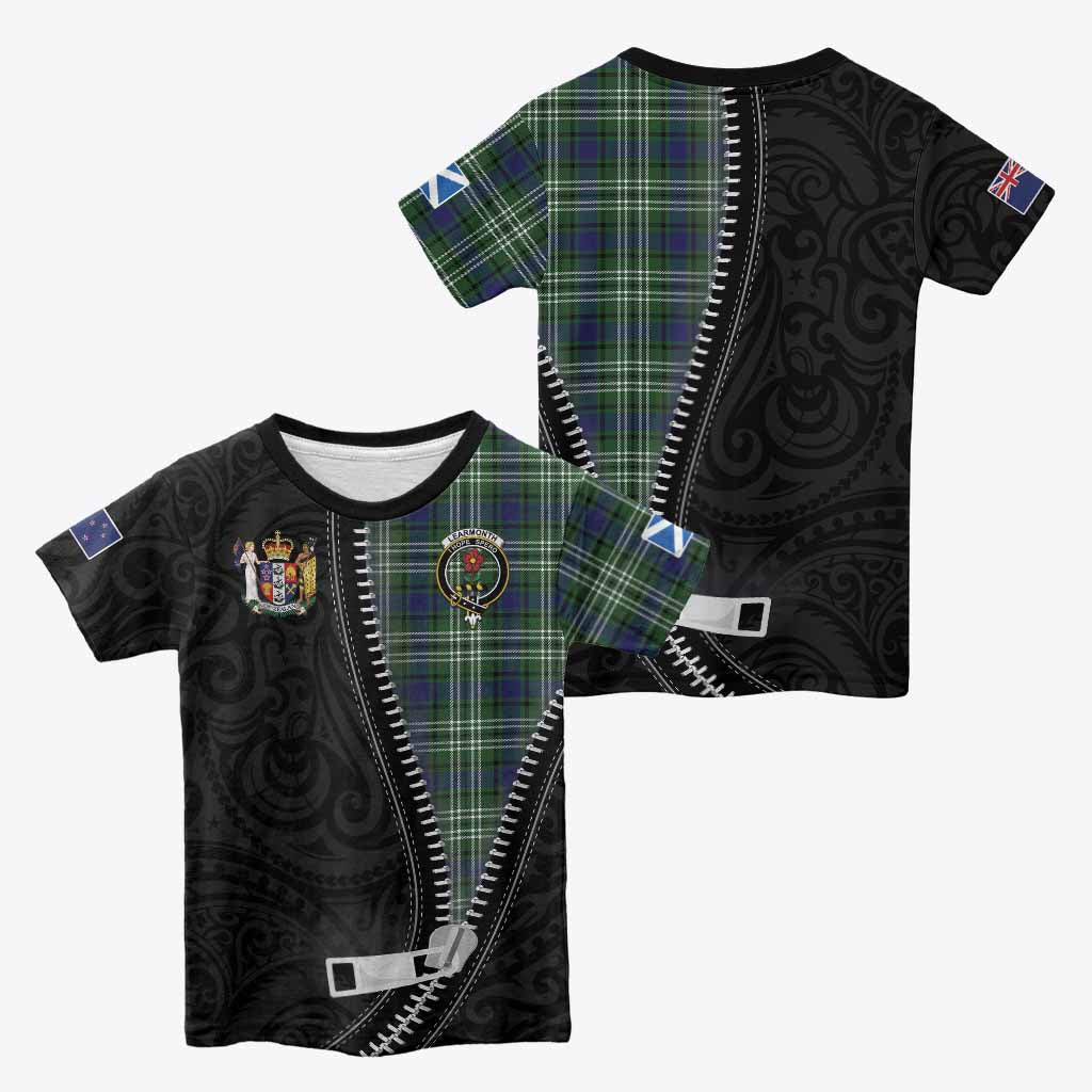 Learmonth Tartan Kid T-shirt New Zealand Pattern Unique Zipper Stylized