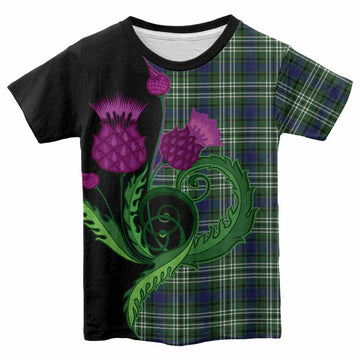 Learmonth Tartan Kid T-shirt Traditional Scottish Thistle