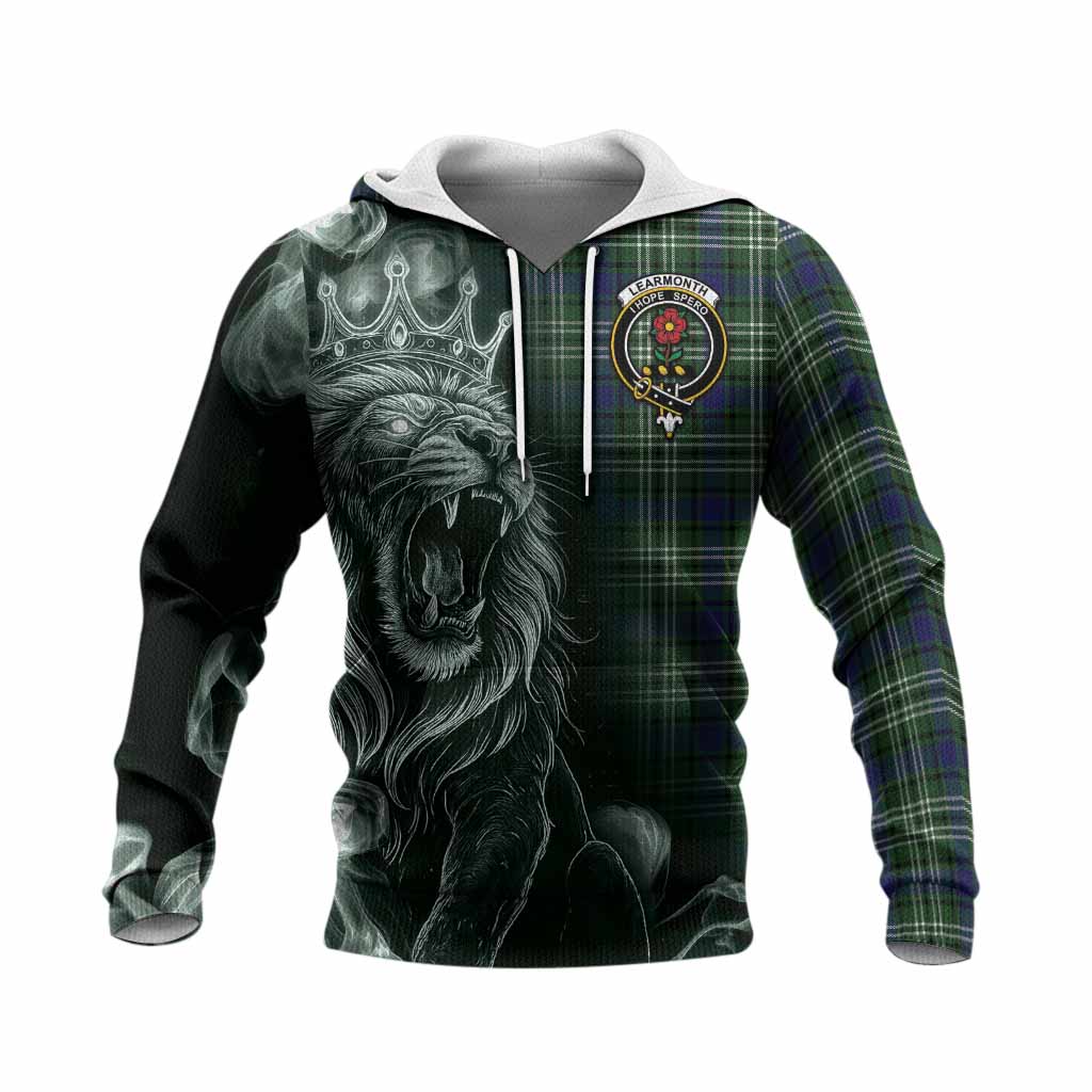 Learmonth Tartan Knitted Hoodie Roaring Lion Heritage