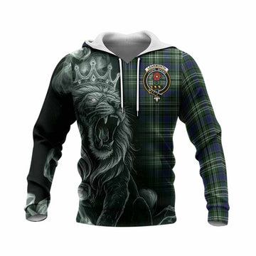 Learmonth Tartan Knitted Hoodie Roaring Lion Heritage