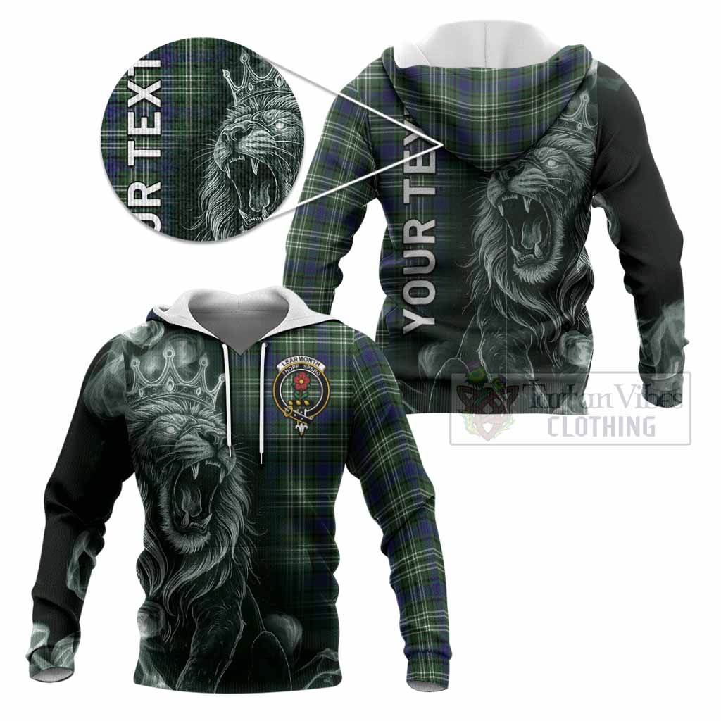 Learmonth Tartan Knitted Hoodie Roaring Lion Heritage