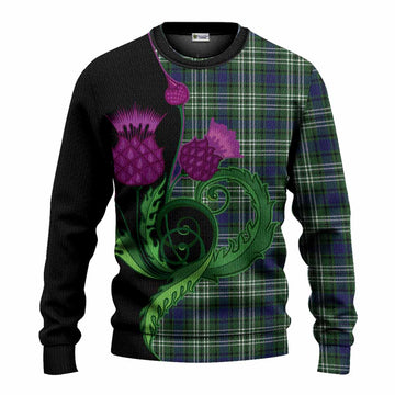 Learmonth Tartan Knitted Sweater Traditional Scottish Thistle