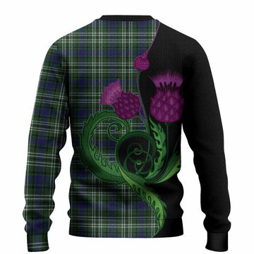 Learmonth Tartan Knitted Sweater Traditional Scottish Thistle