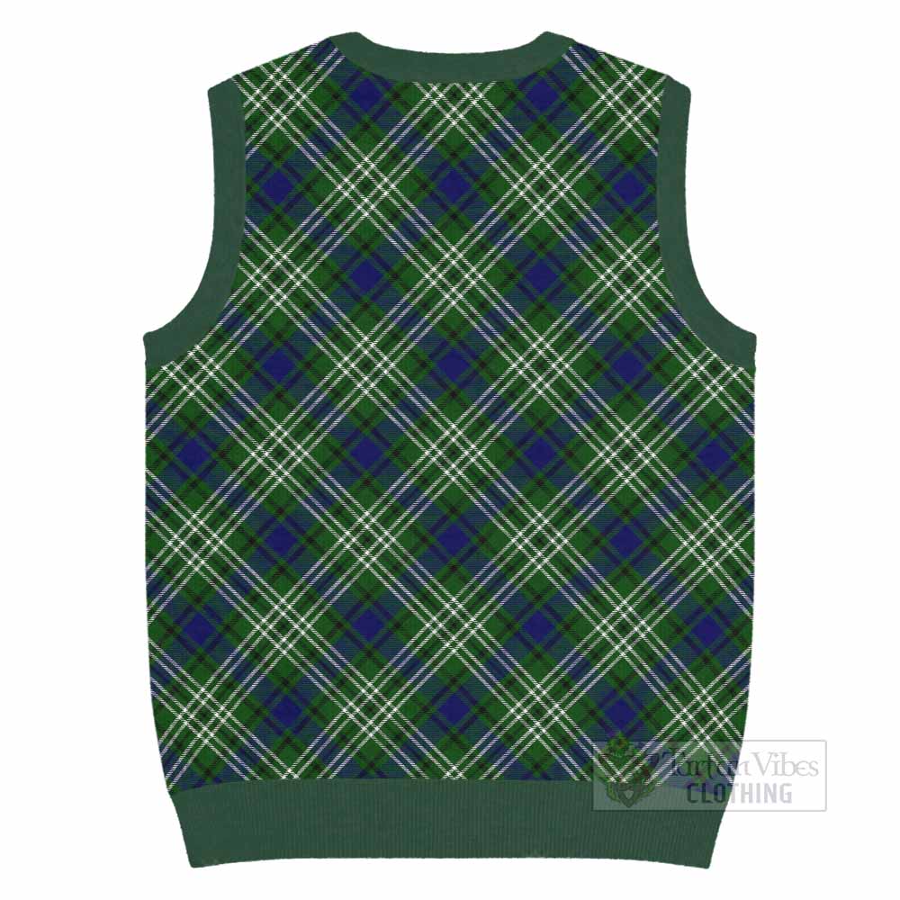 Learmonth Tartan  Knitted V-Neck Vest Cross Style