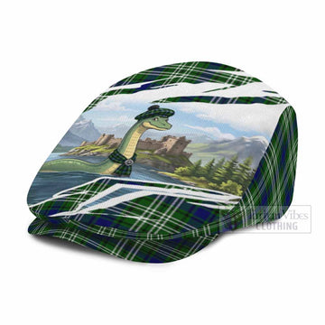 Learmonth Tartan Loch Ness Monster Scottish Heritage Art Flat Cap, Jeff Cap