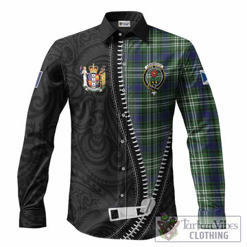 Learmonth Tartan Long Sleeve Button Shirts New Zealand Pattern Unique Zipper Stylized