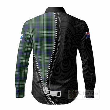 Learmonth Tartan Long Sleeve Button Shirts New Zealand Pattern Unique Zipper Stylized