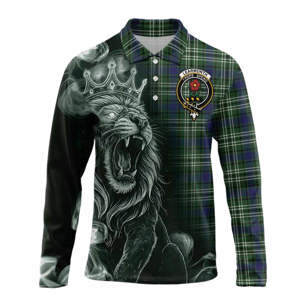 Learmonth Tartan Long Sleeve Polo Shirt Roaring Lion Heritage