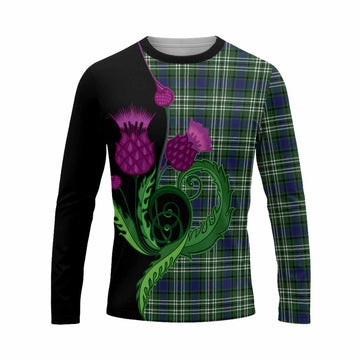 Learmonth Tartan Long Sleeve T-Shirt Traditional Scottish Thistle