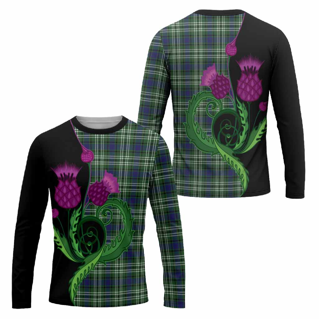 Learmonth Tartan Long Sleeve T-Shirt Traditional Scottish Thistle