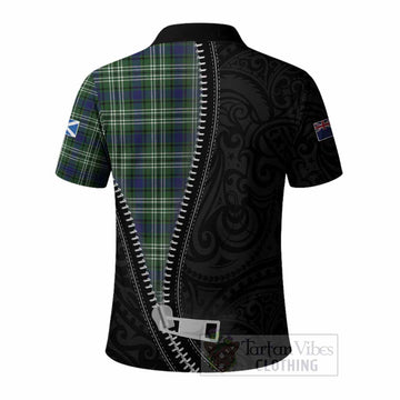 Learmonth Tartan Polo Shirt New Zealand Pattern Unique Zipper Stylized
