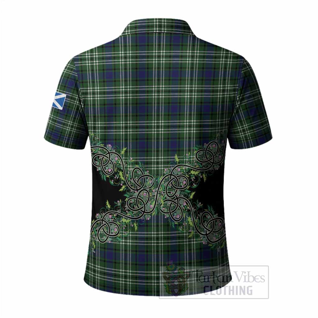 Learmonth Tartan Polo Shirt Thistle Scottish Spirit