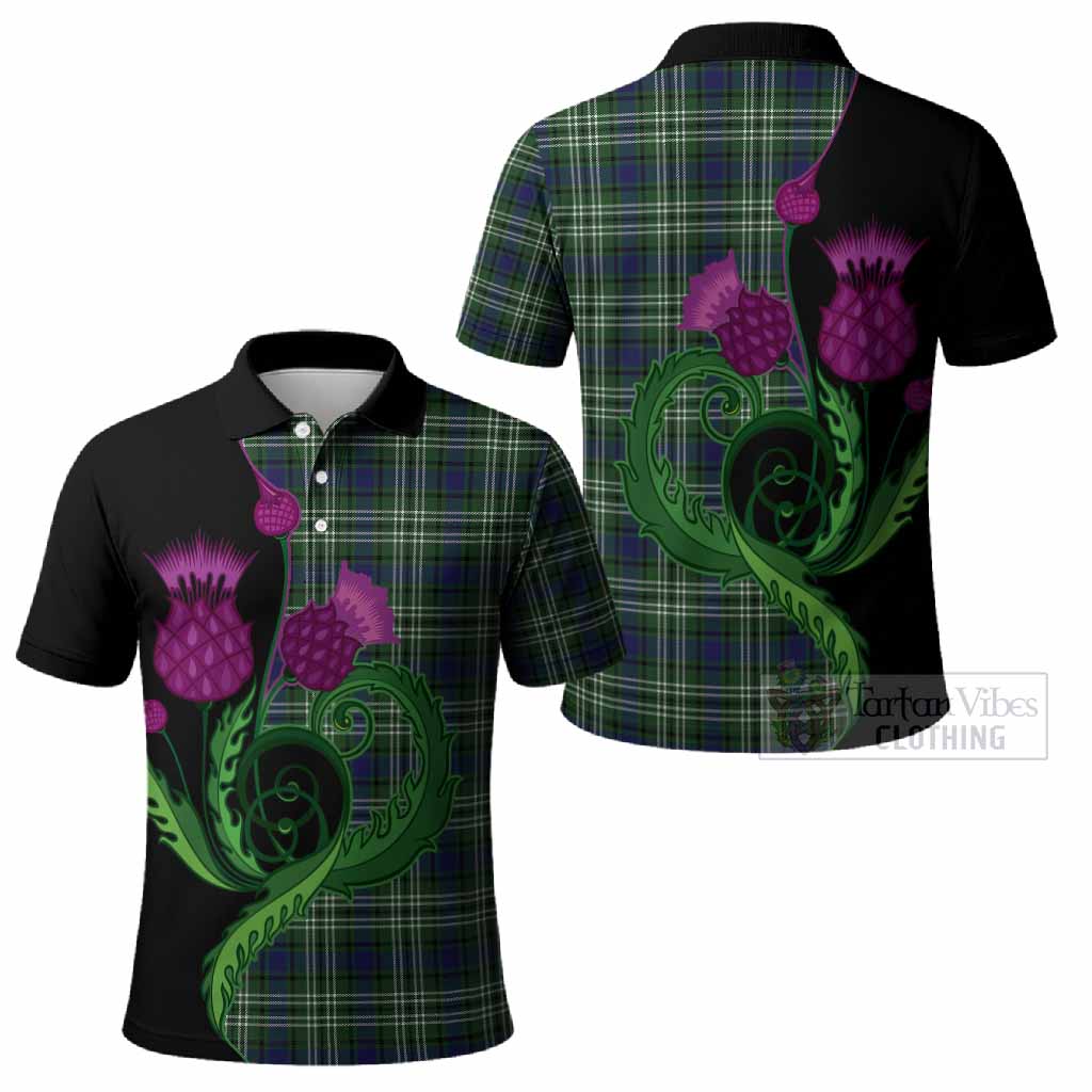 Learmonth Tartan Polo Shirt Traditional Scottish Thistle