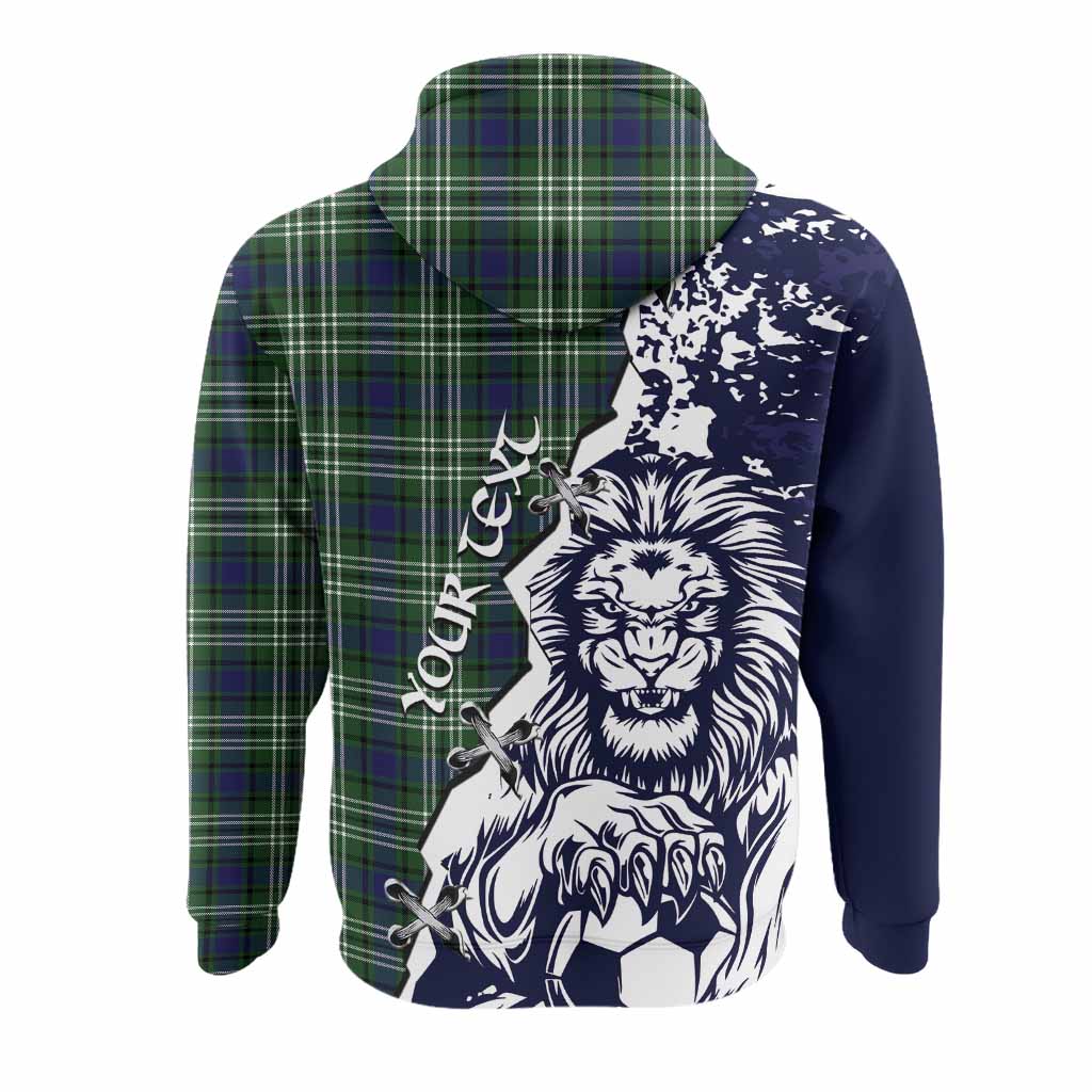 Learmonth Tartan Scottish Hoodie Angry Lion With Soccer Ball Style