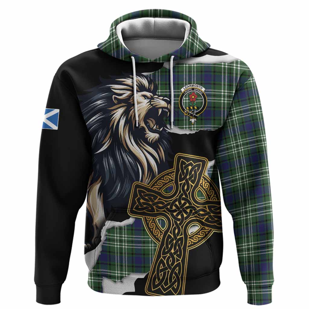 Learmonth Tartan Scottish Hoodie Lion Celtic Heritage