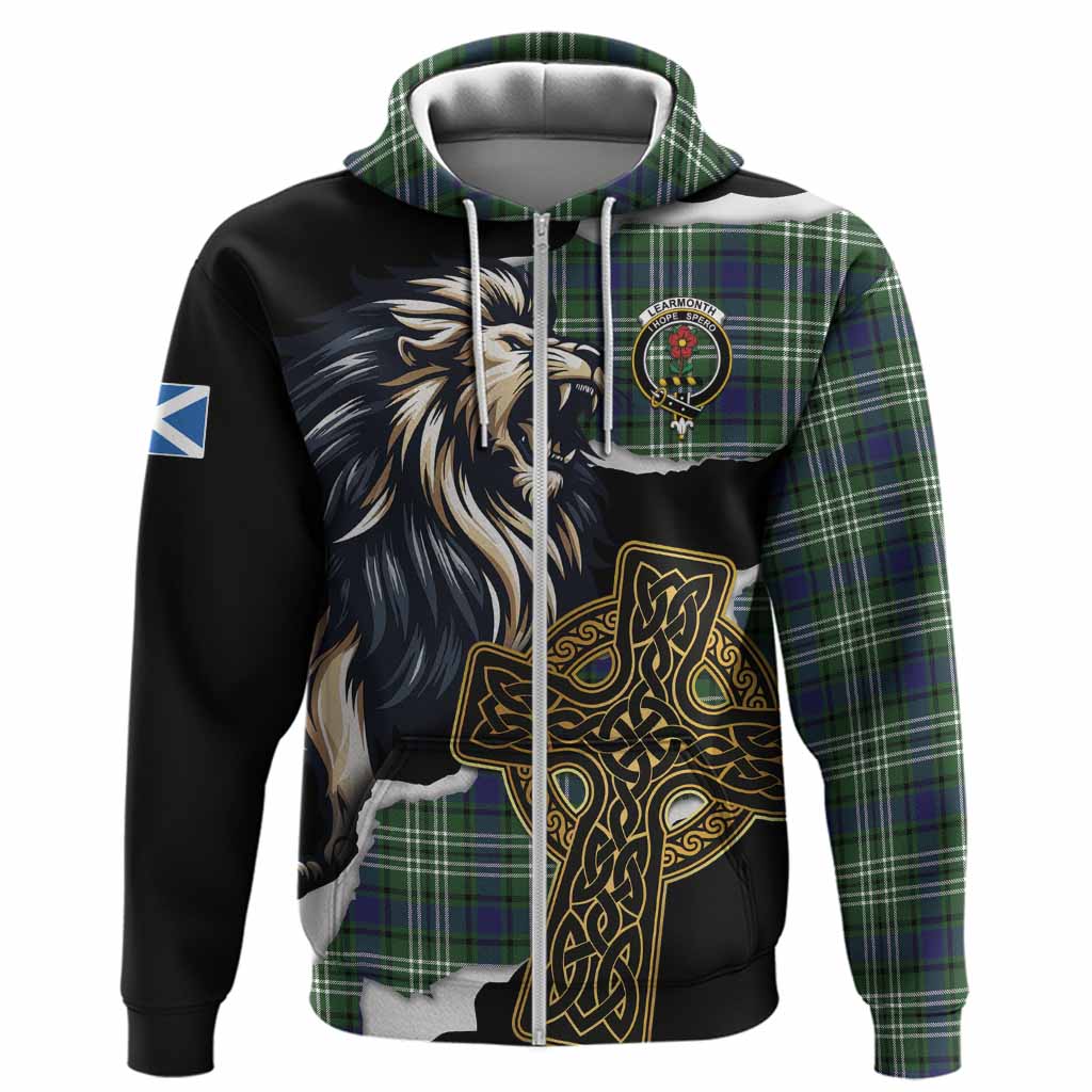 Learmonth Tartan Scottish Hoodie Lion Celtic Heritage