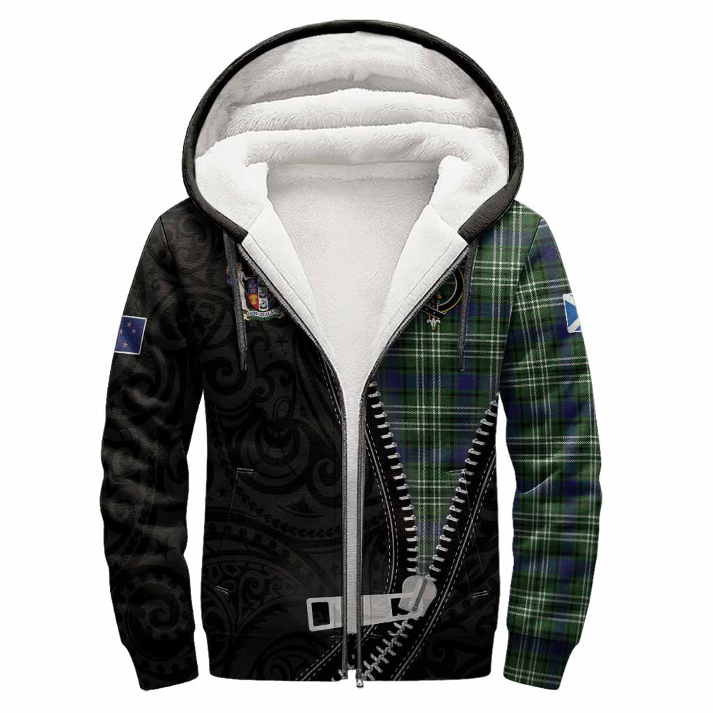 Learmonth Tartan Sherpa Hoodie New Zealand Pattern Unique Zipper Stylized