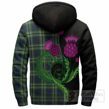 Learmonth Tartan Sherpa Hoodie Traditional Scottish Thistle