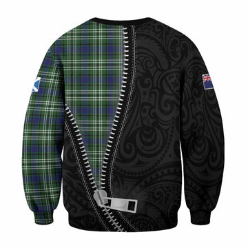 Learmonth Tartan Sweatshirt New Zealand Pattern Unique Zipper Stylized
