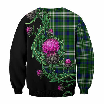 Learmonth Tartan Sweatshirt Resilient Scottish Thistle - Tartan Vibes Clothing