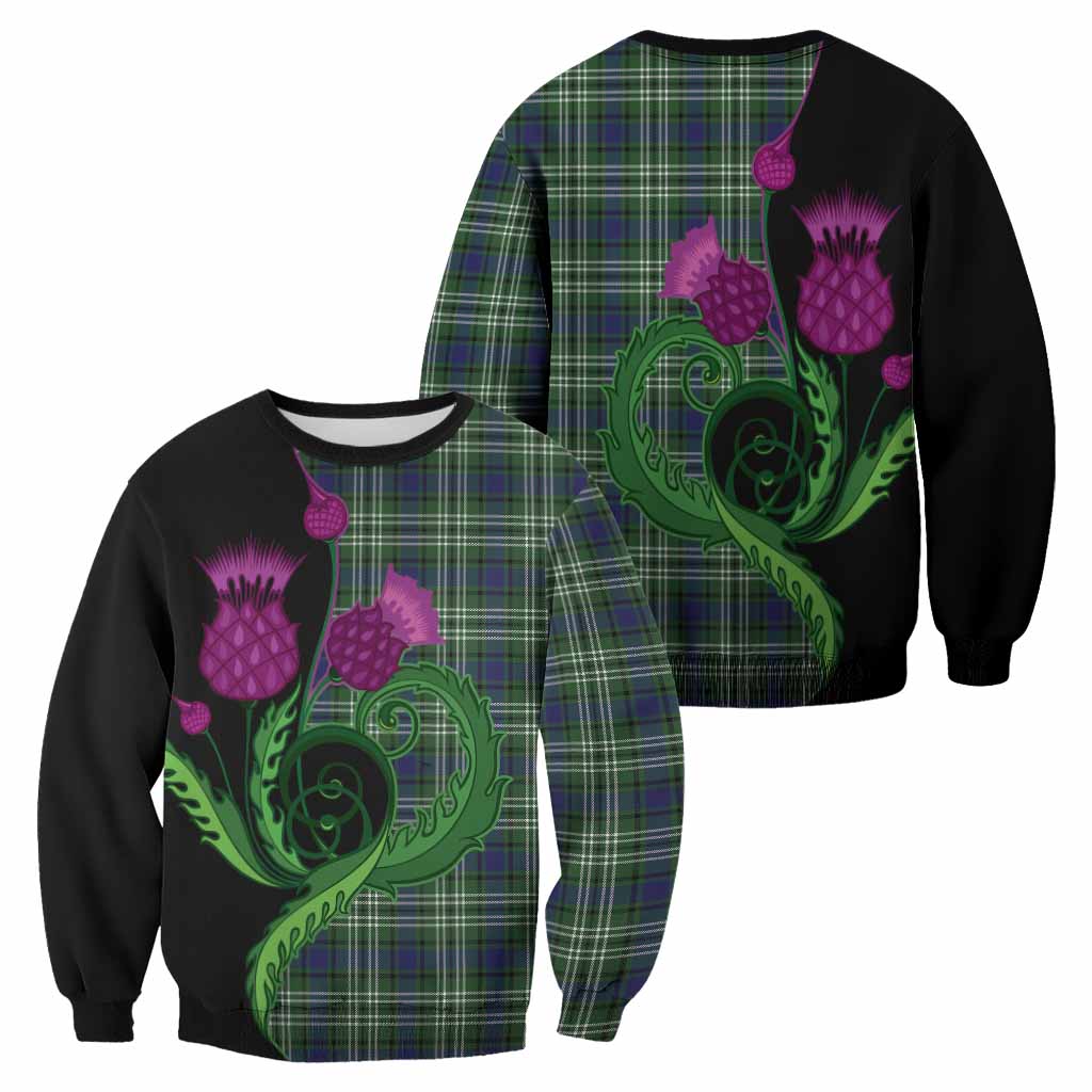 Learmonth Tartan Sweatshirt Traditional Scottish Thistle