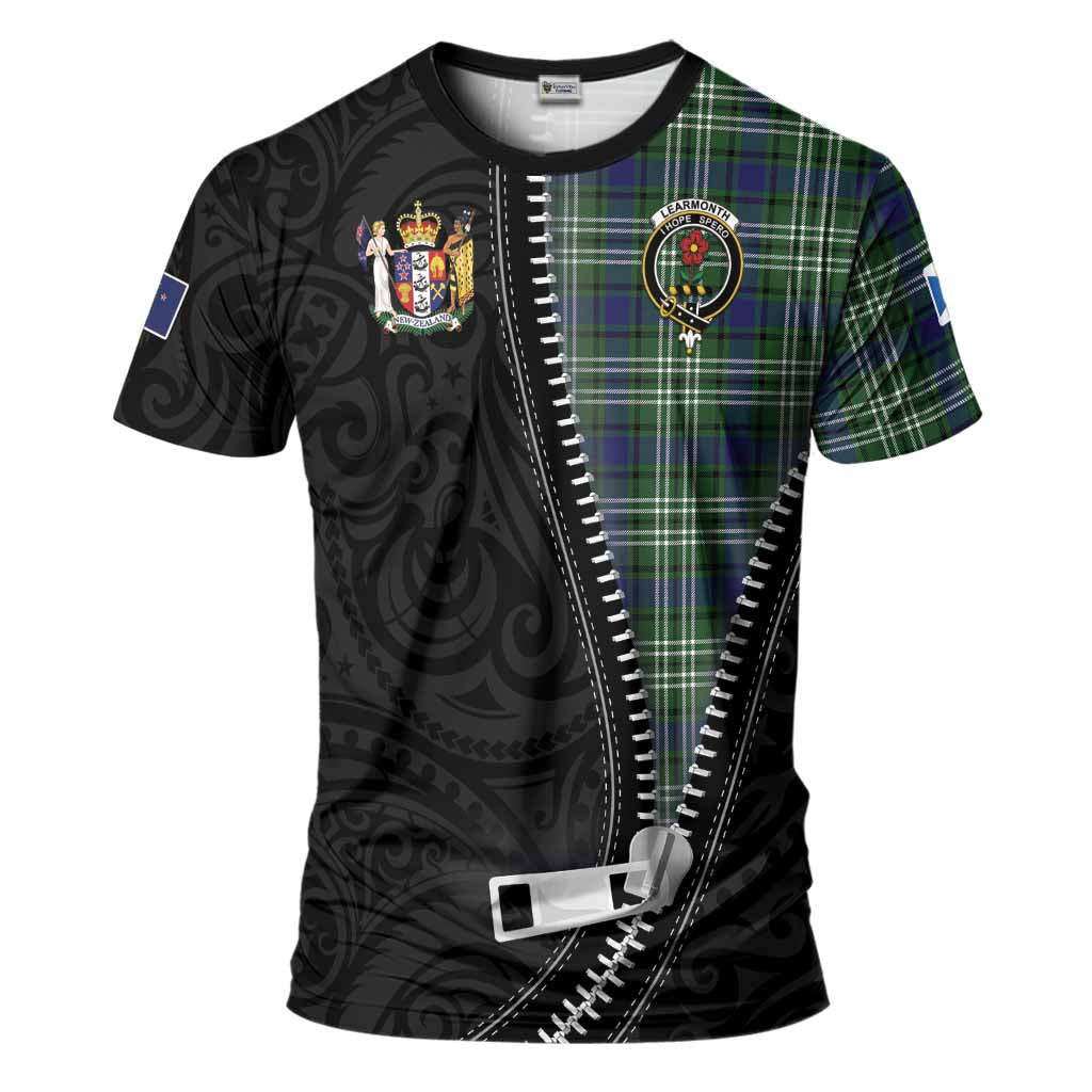 Learmonth Tartan T-Shirt New Zealand Pattern Unique Zipper Stylized