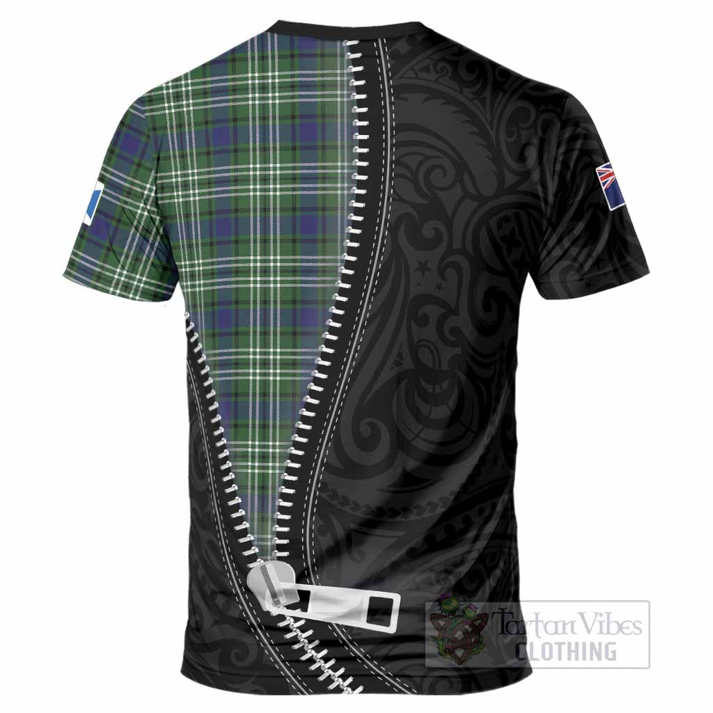 Learmonth Tartan T-Shirt New Zealand Pattern Unique Zipper Stylized