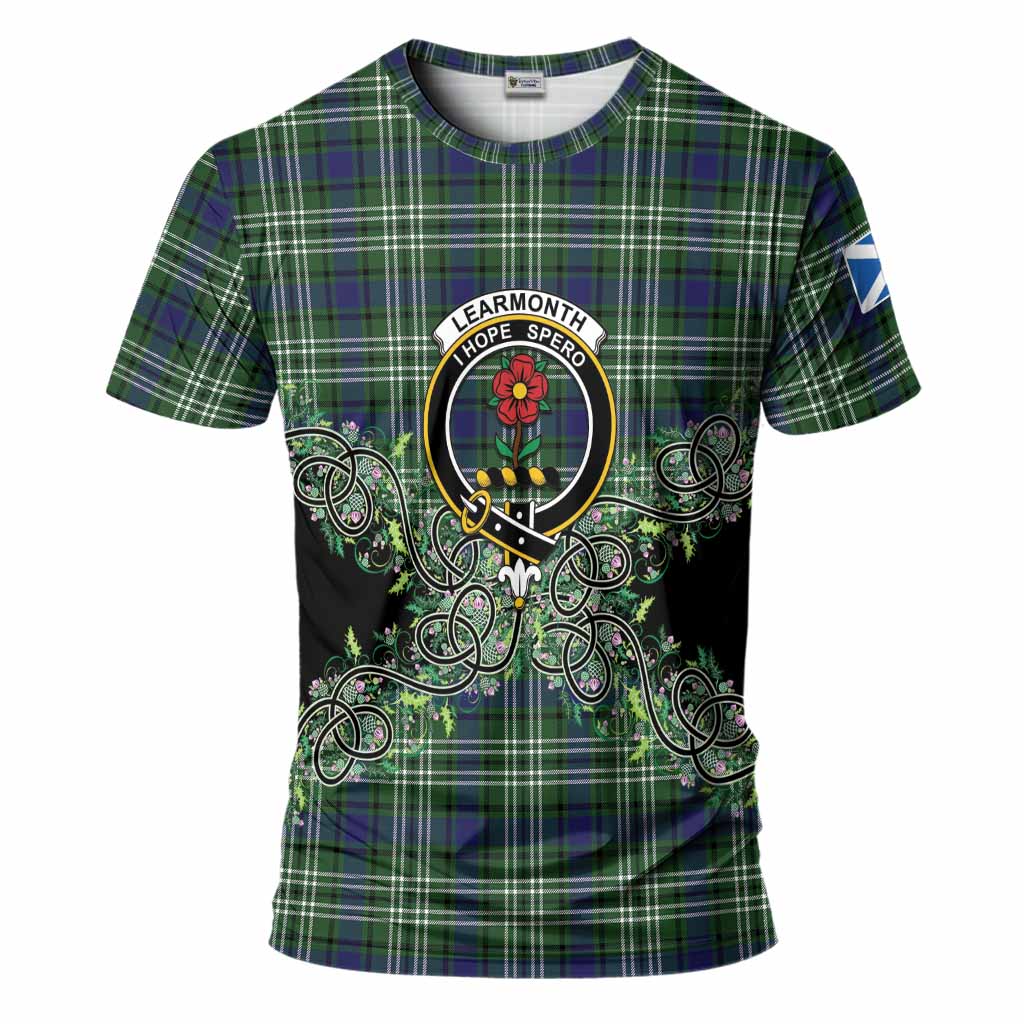 Learmonth Tartan T-Shirt Thistle Scottish Spirit