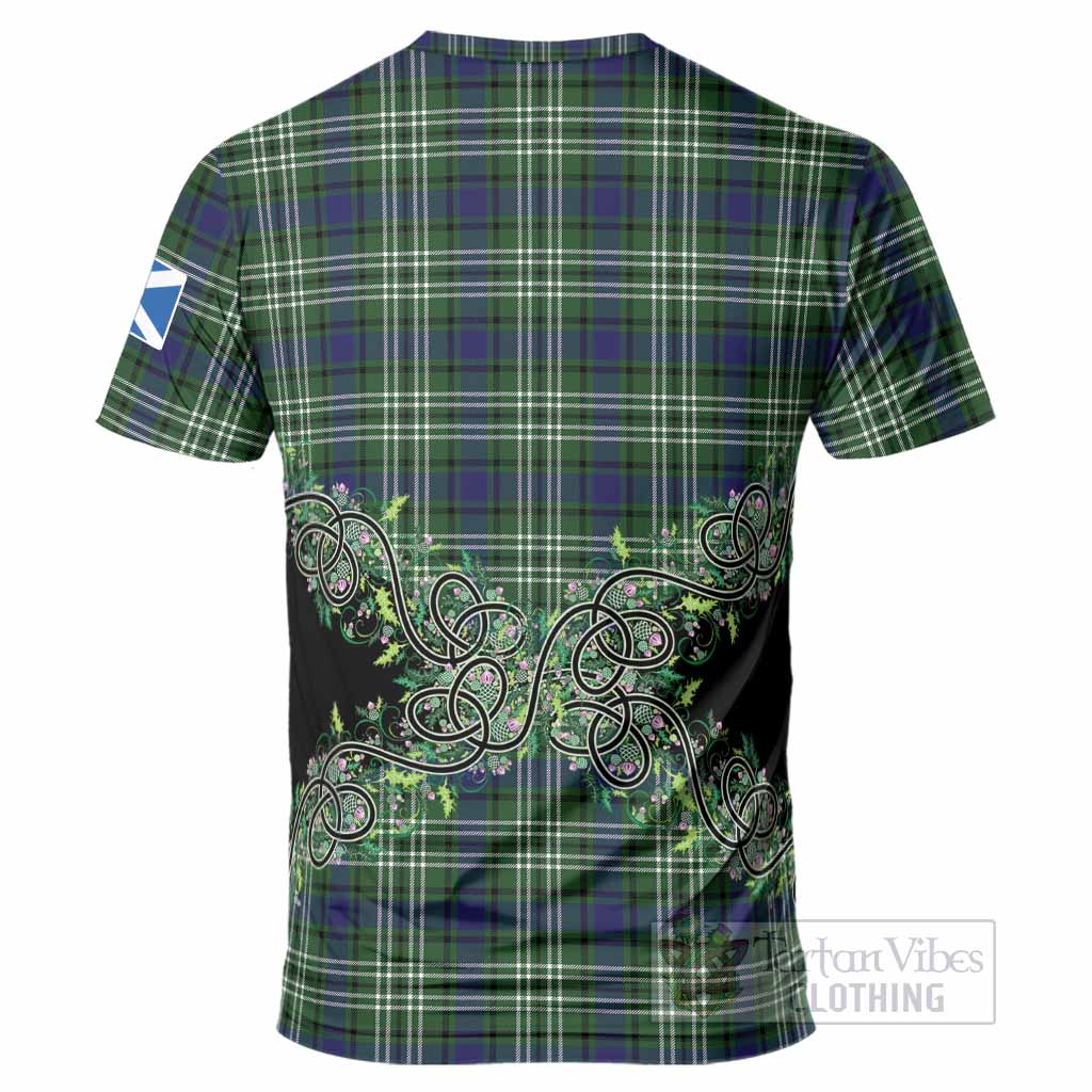 Learmonth Tartan T-Shirt Thistle Scottish Spirit