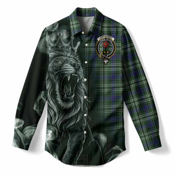 Learmonth Tartan Women Casual Shirt Roaring Lion Heritage
