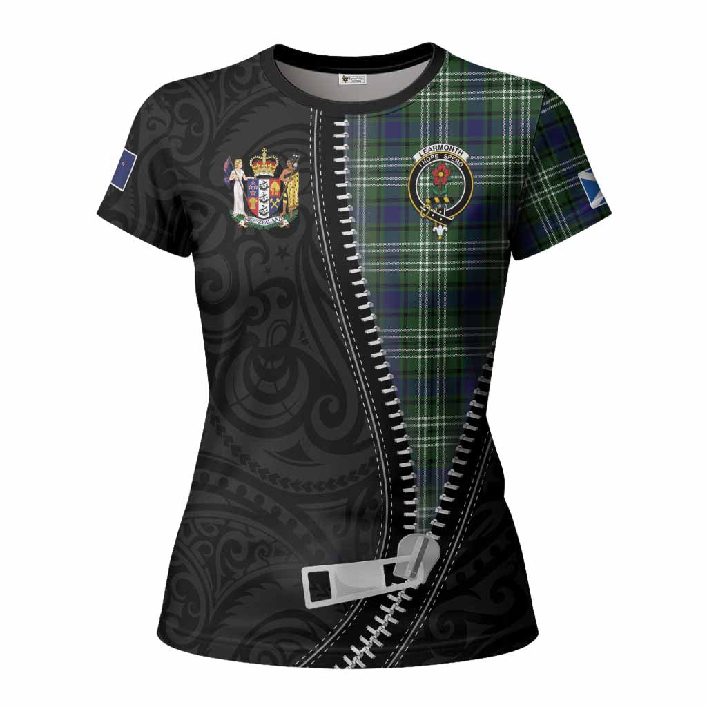 Learmonth Tartan Women T shirt New Zealand Pattern Unique Zipper Stylized