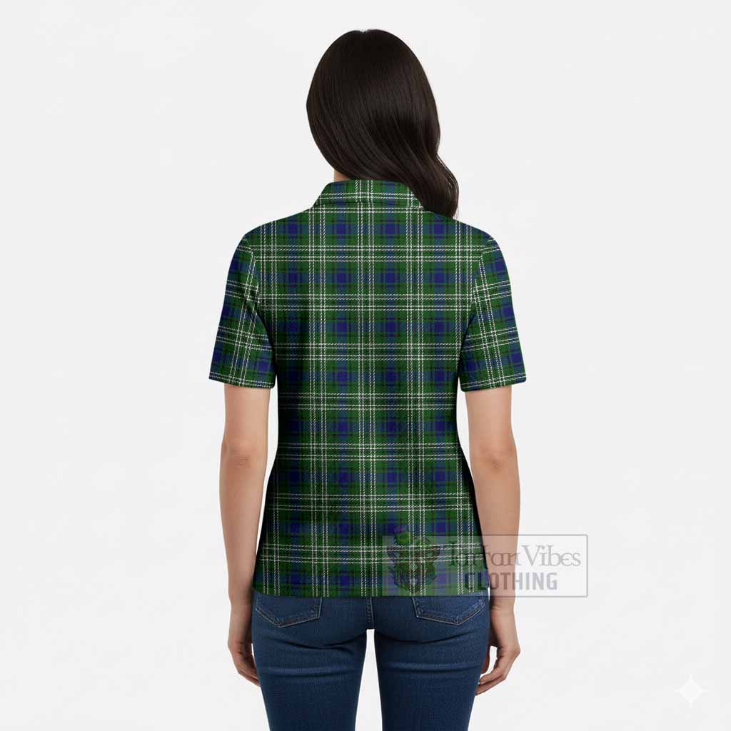Learmonth Tartan Women’s Polo Sweater Top with Family Crest