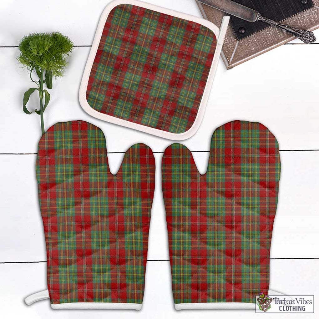 Leask Tartan Combo Oven Mitt & Pot-Holder Combo 1 Oven Mitt & 1 Pot-Holder White - Tartan Vibes Clothing