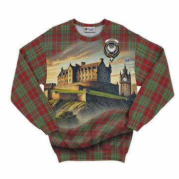 Tartan Vibes Clothing Leask Tartan Family Crest Sweatshirt with Scottish Ancient Castle Style