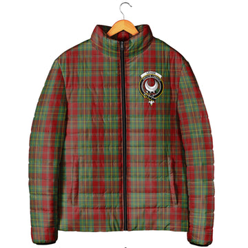Leask Tartan Padded Jacket with Family Crest