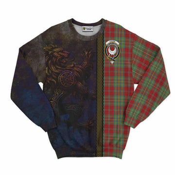 Leask Tartan Family Crest Sweatshirt Alba Gu Brath Be Brave Lion Ancient Style