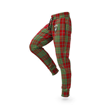 Leask Tartan Joggers Pants with Family Crest