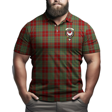 Leask Tartan Men's Polo Shirt with Family Crest