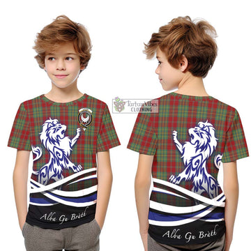 Leask Tartan Kid T-Shirt with Alba Gu Brath Regal Lion Emblem Youth XL Size14 - Tartanvibesclothing Shop