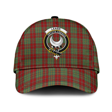 Leask Tartan Classic Cap with Family Crest