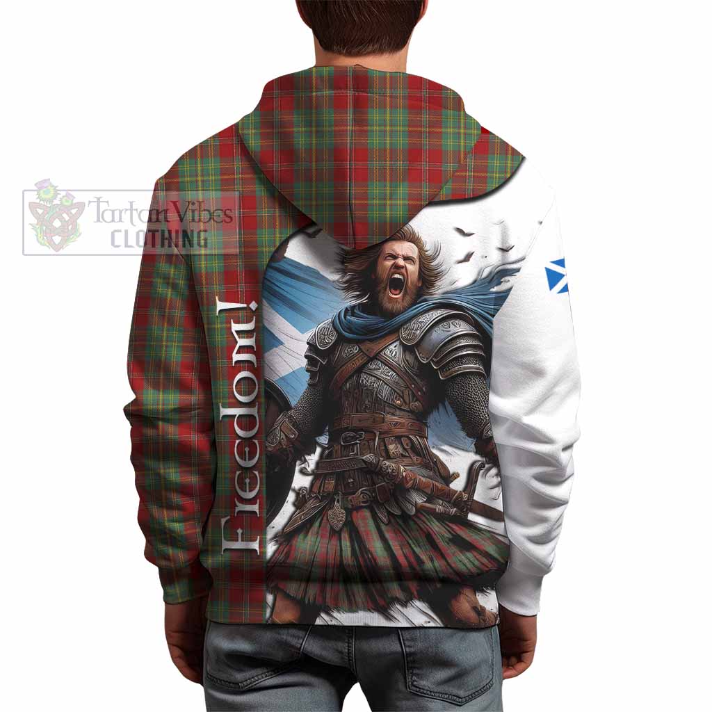 Tartan Vibes Clothing Leask Crest Tartan Hoodie Inspired by the Freedom of Scottish Warrior