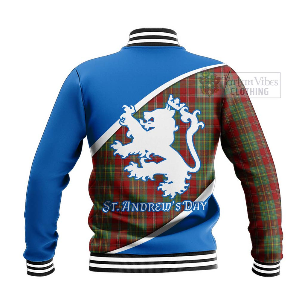 Leask Family Crest Tartan Baseball Jacket Celebrate Saint Andrew's Day in Style - Tartan Vibes Clothing