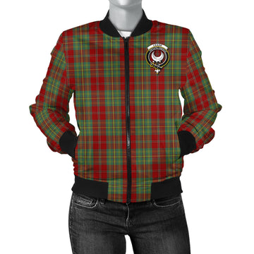 Leask Tartan Bomber Jacket with Family Crest