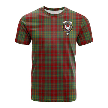 Leask Tartan T-Shirt with Family Crest