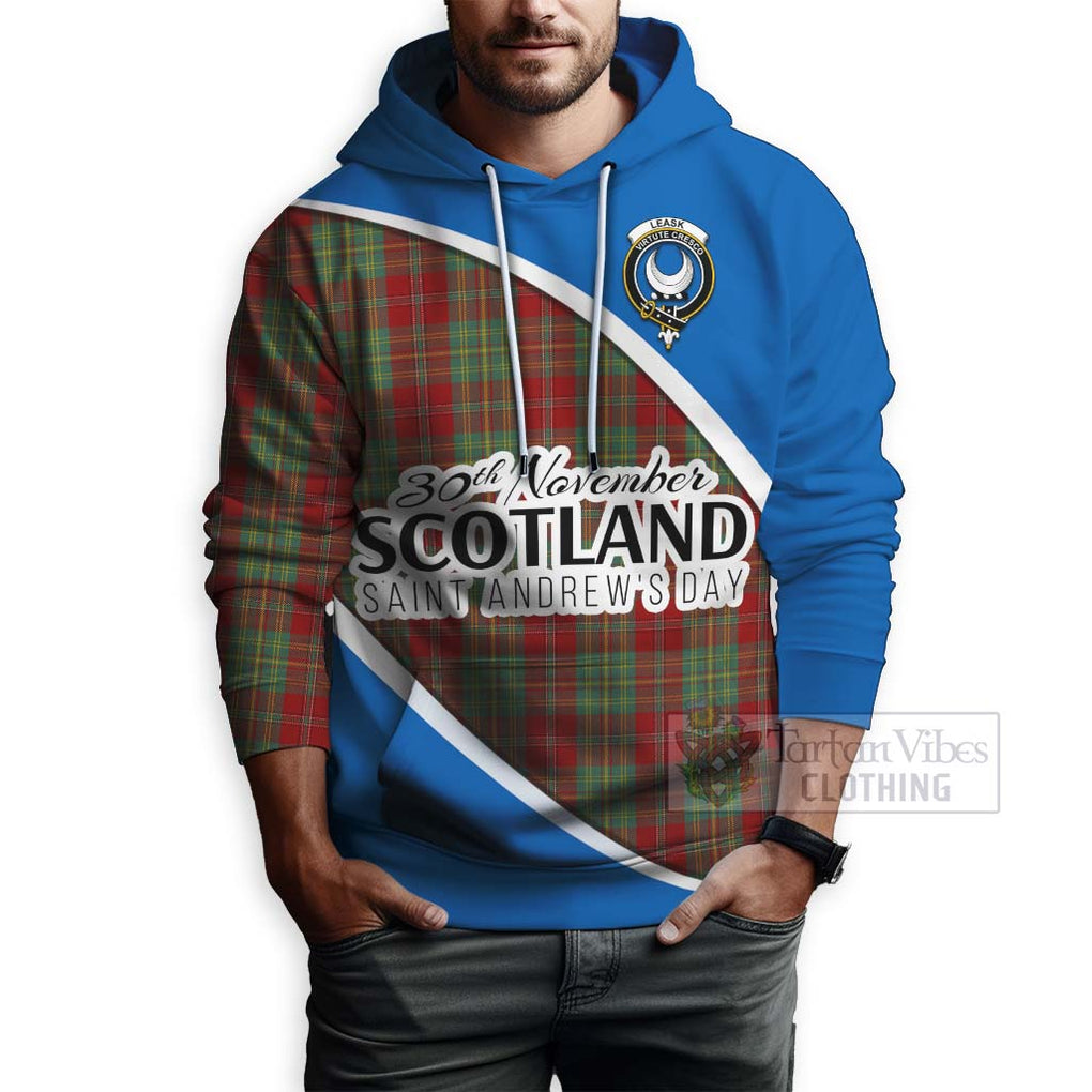 Tartan Vibes Clothing Leask Family Crest Tartan Hoodie Celebrate Saint Andrew's Day in Style
